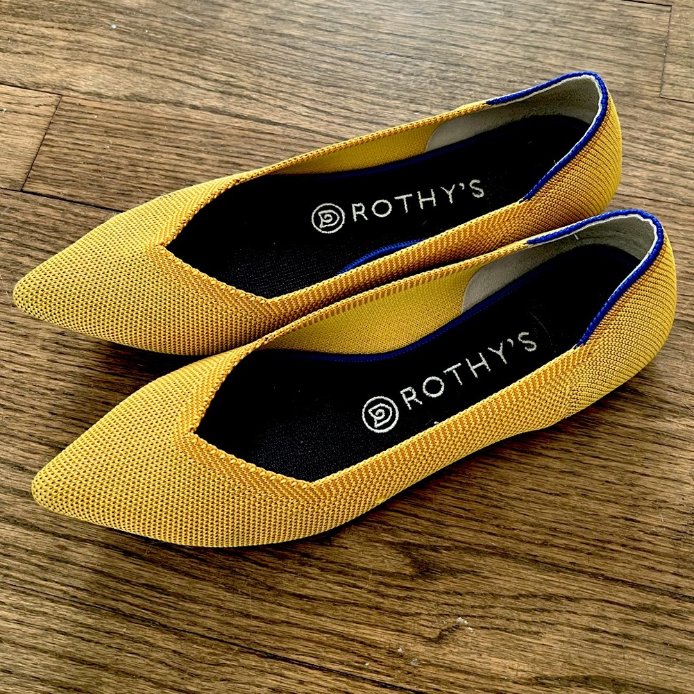 Gently worn yellow Rothy’s 8W